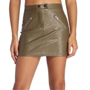 Green Mini Pencil Skirt